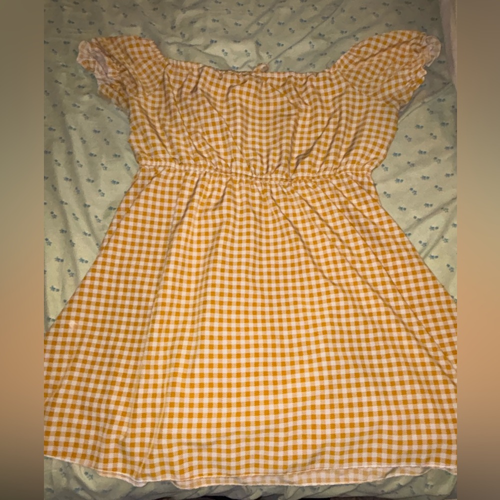 Girls' Yellow Gingham Dress